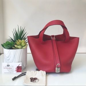 Authentic Hermes Picotin 18 -Red